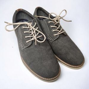 Nunn Bush Shoes Men's 11M Gray Plain Toe Oxford Canvas Barclays 84856-025